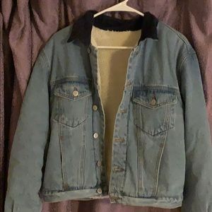 Brandy Meville Sherpa Denim Jacket. One size